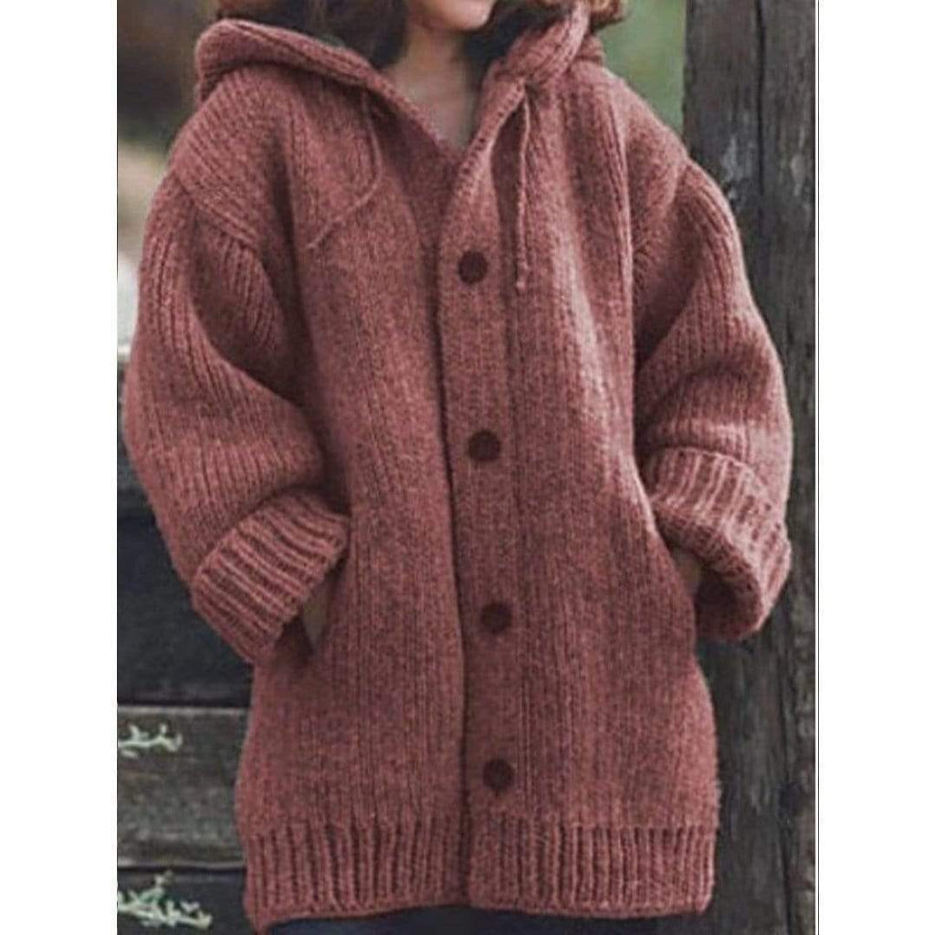 Button Down Coat Knitted Cardigan Plus Size Outerwear New
