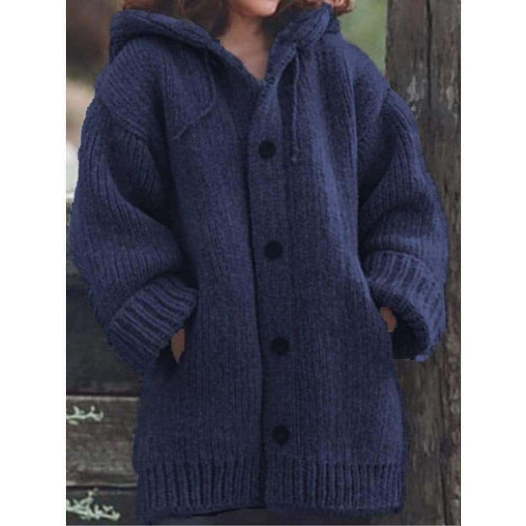 Button Down Coat Knitted Cardigan Plus Size Outerwear New