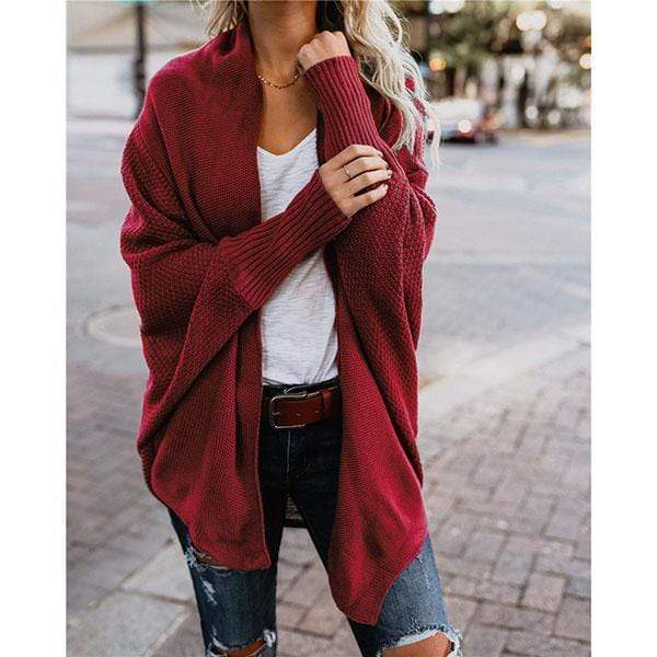 Women Bat Sleeve Sweater Coats for Women